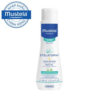 Dầu Tắm Gội Cho Trẻ Sơ Sinh & Em Bé Da chàm Thể Tạng Mustela Stelatopia Cleansing Oil 200ml