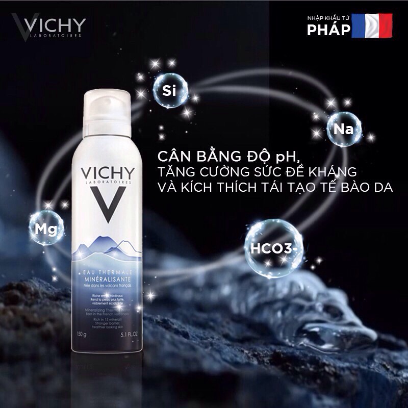 Nước xịt khoáng dưỡng da Vichy Mineralizing Thermal Water