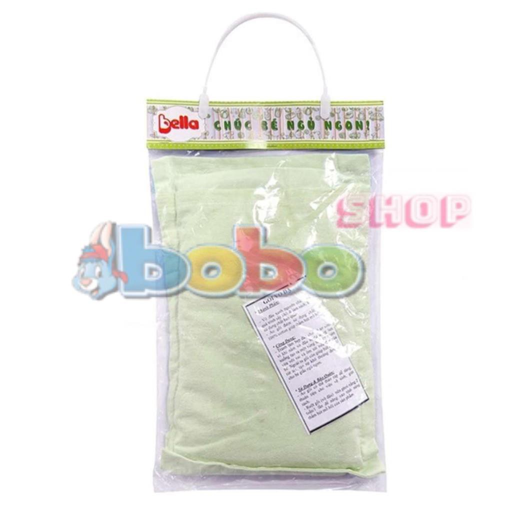 Set 2 Gối Vỏ Đậu Xanh Nằm Bella Size Vừa 33x20cm Có Dây Kéo Màu Ngẫu Nhiên