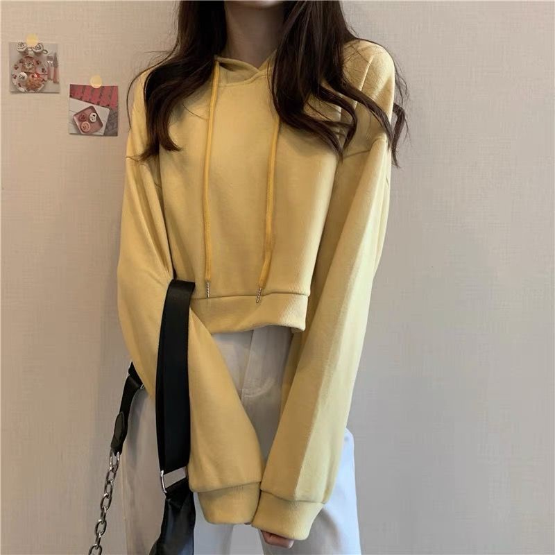 Áo Hoodie Tay Dài Dáng Rộng Phong Cách Hàn Quốc Thời Trang Cho Nữ WY-03