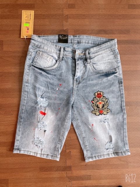 Quần short jean nam King168 , quần short nam cao cấp S01A