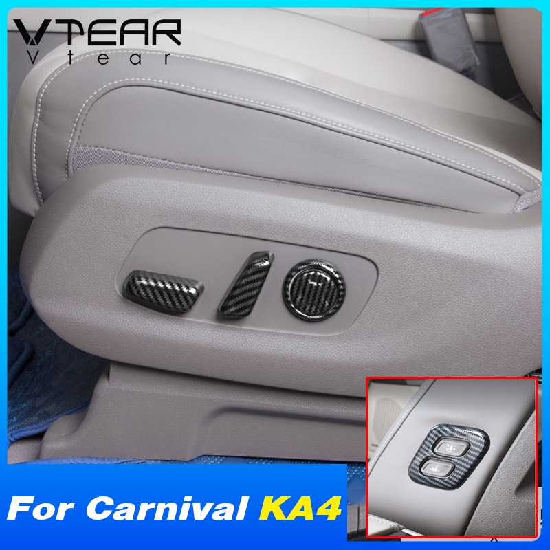 Ốp Viền Nút Điều Chỉnh Ghế Sau Trang Trí Nội Thất Xe Hơi Kia Carnival KA4 2023 2022 2021