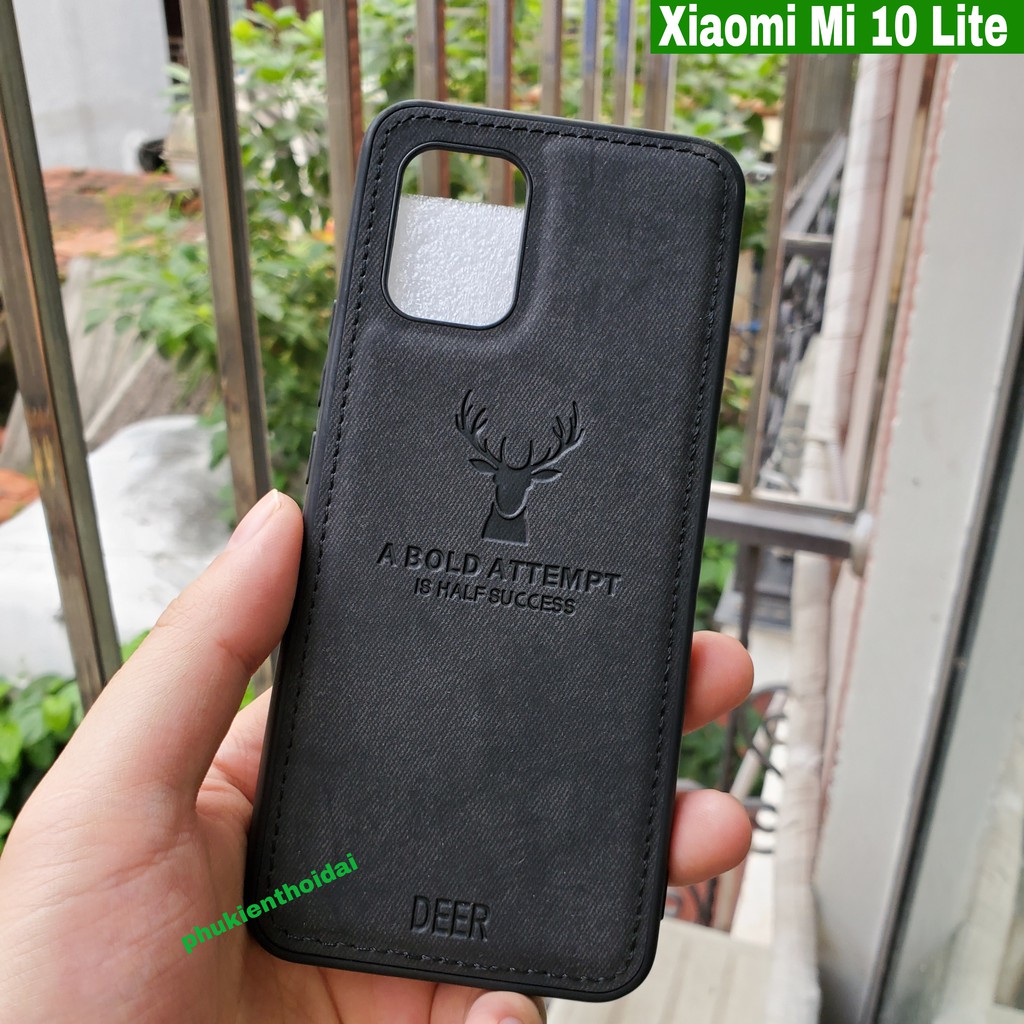 Ốp lưng Xiaomi Mi 10 Lite FREESHIP Từ 50k chống sốc vải đầu hươu nai cao cấp