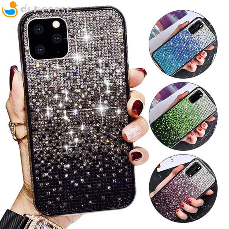 Ốp Điện Thoại Đính Đá Lấp Lánh Cho iPhone 13 12 Mini 11 Pro Max 7 8 Plus X Xr Xs Max