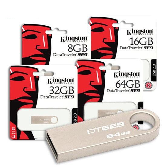 Usb chính hãng kingston 32Gb/64Gb/16Gb/8Gb/4Gb/2Gb SE9 2.0, nhỏ gọn thiết kế vỏ kim loại chống nước