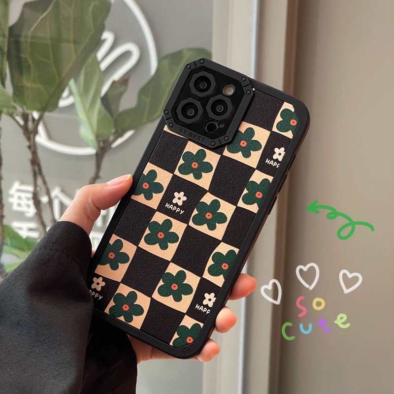 (SIÊU RẺ) Ốp lưng Iphone dày dặn nền đen hoa xanh da 6/6plus/6s/6splus/7/7plus/8/8plus/x/xr/xs/11/12/13/pro/max/plus