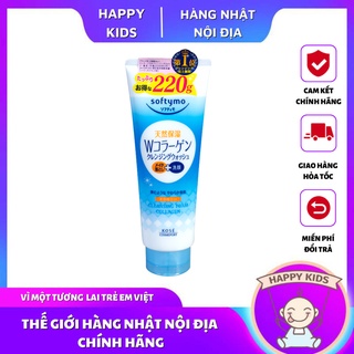 Sữa rửa mặt Kose Softymo Collagen 220g màu xanh Nhật Bản