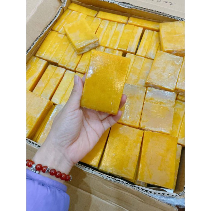 Xà bông nghệ, mướp đắng, xà phòng thiên nhiên handmade giảm mụn lưng, mờ thâm, sáng da Ả Đào chính hiệu MỘC NHAN 100gr | BigBuy360 - bigbuy360.vn