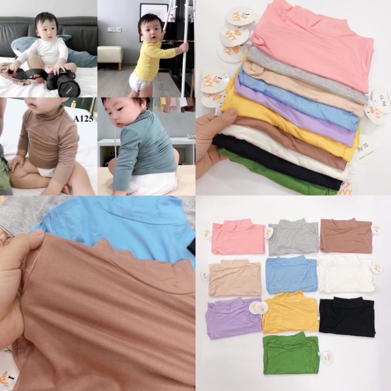 Áo bún thun lạnh cao cấp loại 1, áo giữ nhiệt cho bé