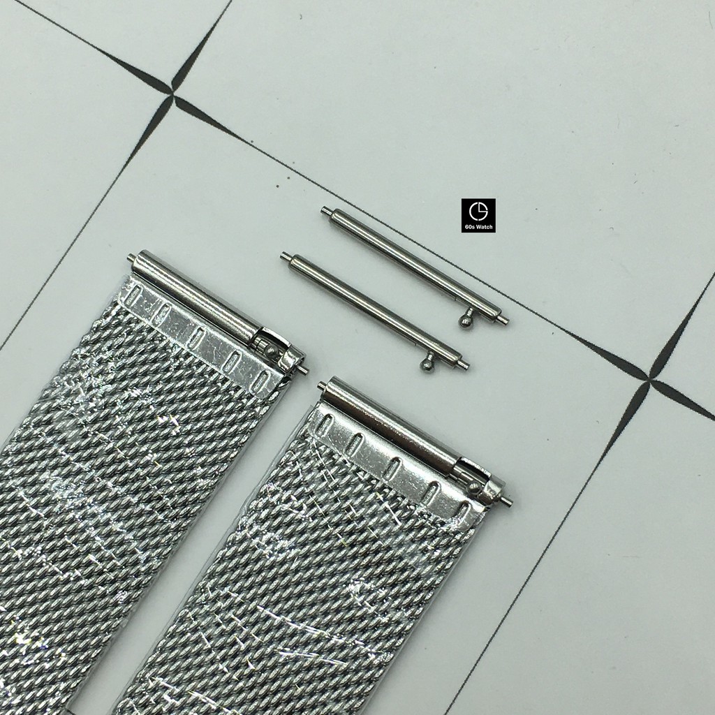 Dây Đồng Hồ Lưới Mesh  Size 22mm 20mm 18mm 16mm 14mm 12mm [ Kèm Chốt Thông Minh]