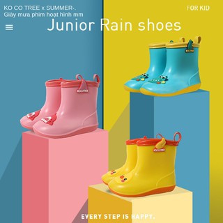 [KK boots] ủng đi mưa trẻ em không thấm nước chống trơn trượt giày cho bé thời trang dễ thương cao su nhẹ