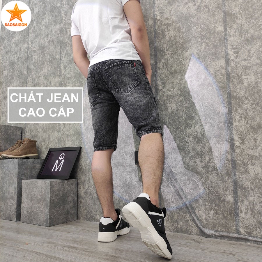 Quần short nam [ HÌNH THẬT ] jean đẹp chuẩn form siêu bền SG110 Saosaigon