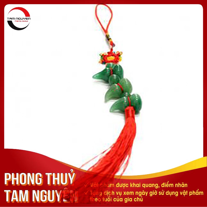 Hồ lô phong thủy treo xe may mắn cầu bình an và tài lộc treo xe