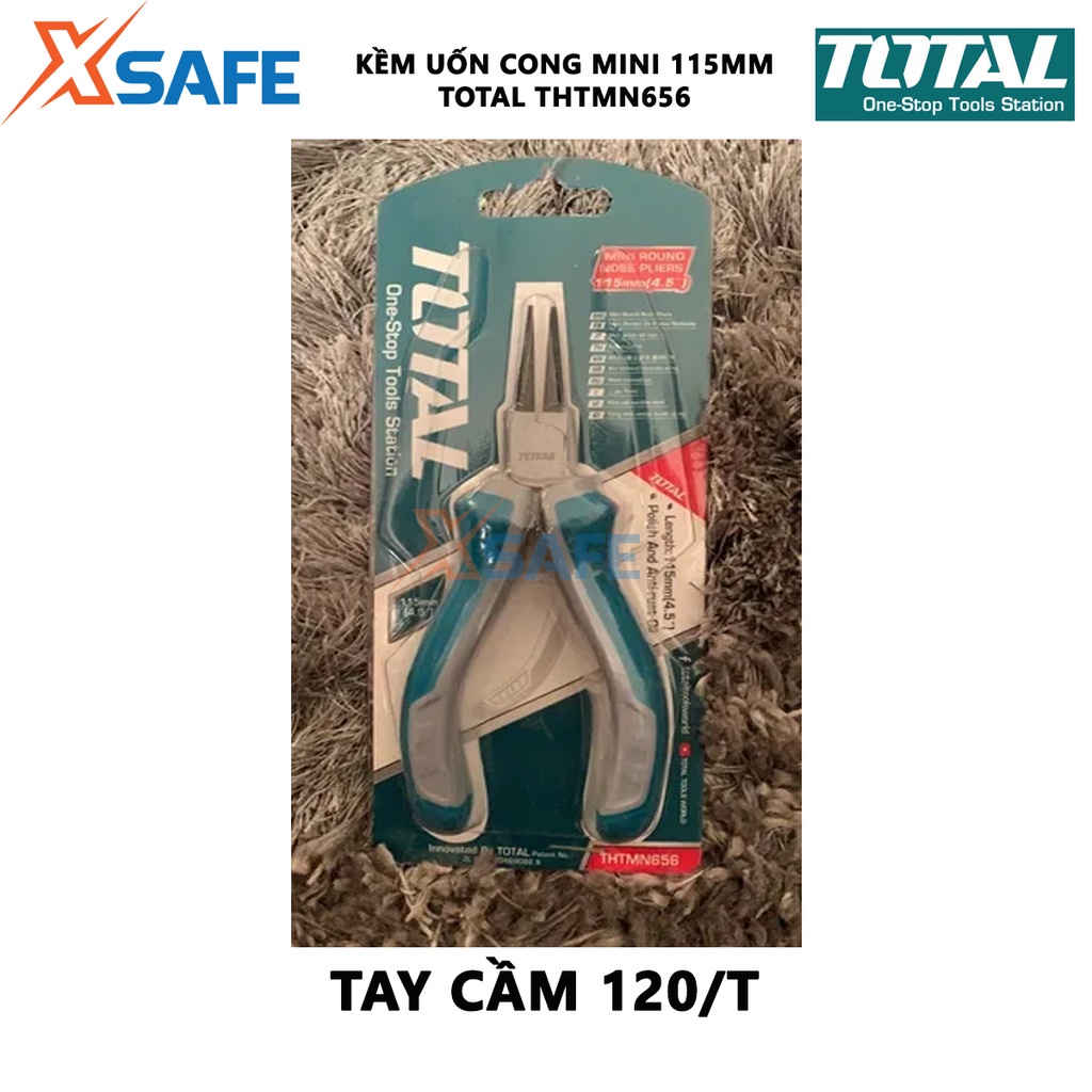 Kềm uốn vòng mini TOTAL THTMN656 Kìm uốn vòng kích thước 4,5&quot;/ 115mm, thép CR-V, tay cầm cách điện, bọc cao su