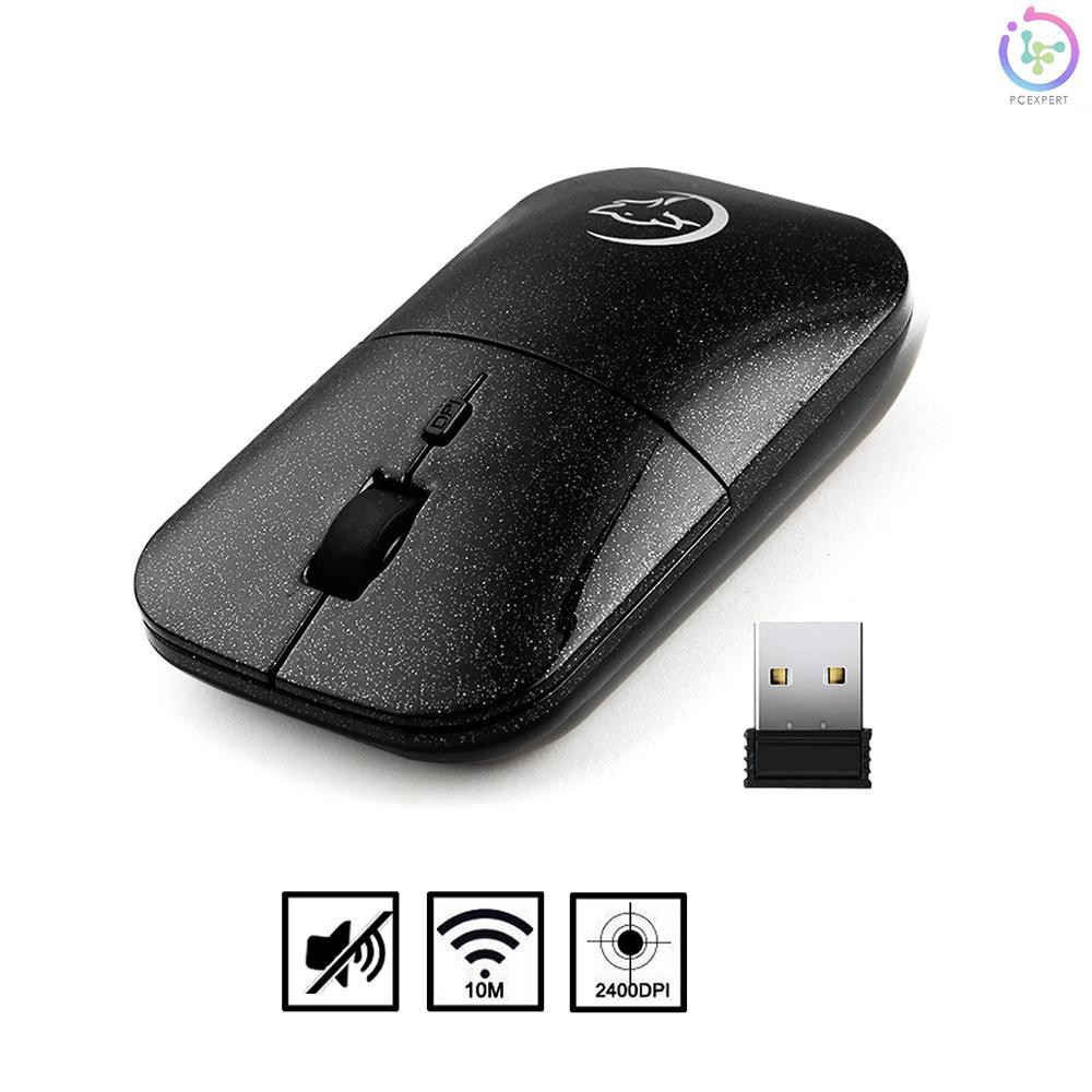 PCER♦G822 Wireless Mouse 2.4GHz Adjustable 2400DPI Ergonomic Design 4 Buttons Business Travel Fashio