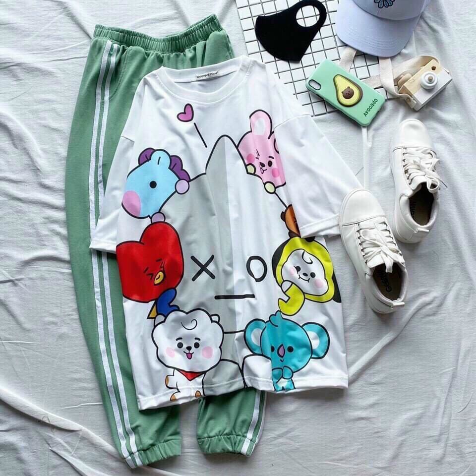 Set Đồ Bộ Quần JOGGER+ Áo Thun Tay Lỡ -Lapi VN Áo+ Quần Đùi Vải Thun Cotton Thoáng Mát, Freesize