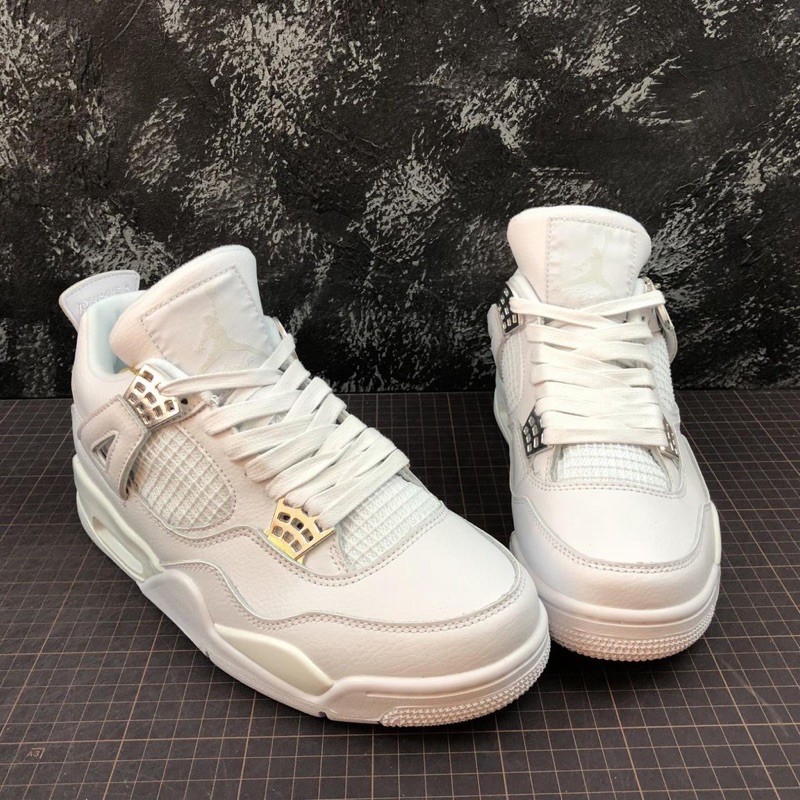 Video Giày thể thao AIR JORDAN 4 Retro Pure money full trắng x ! ! " " :