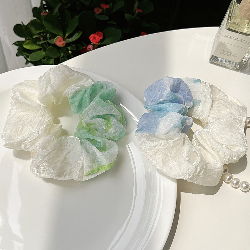 Dây Buộc Tóc Phối Lưới Nhiều Màu Sắc Thời Trang Cho Nữ