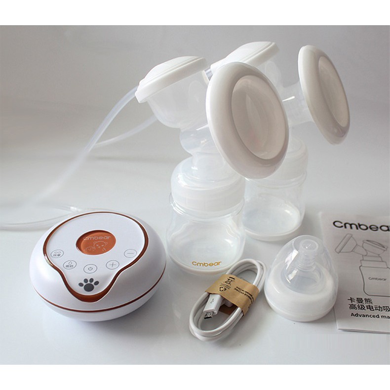 Máy hút sữa điện đôi có mát xa Queen5s Nhật Bản (tặng 20 túi trữ sữa, 1 núm ti silicone)