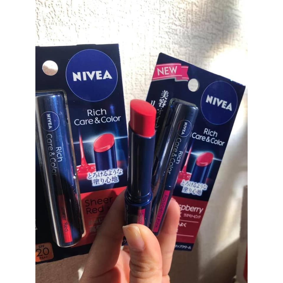 (chất lượng) Son dưỡng môi nivea CC Lip