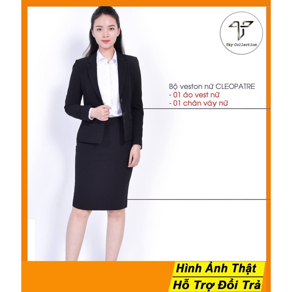 Bộ Vest Chân Váy Cao Cấp Tây Collection, Vải Đẹp, May Kĩ, Form Ôm Tôn Dáng