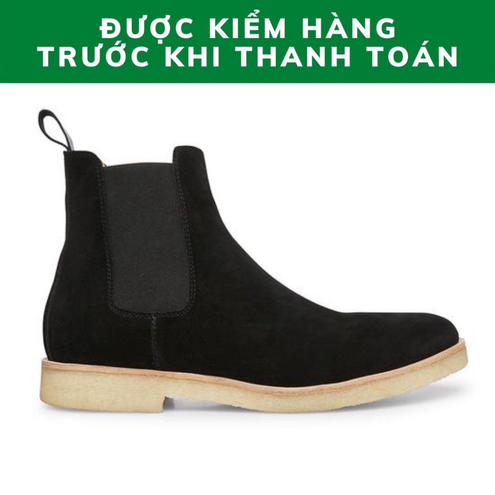 Giày Chelsea boots thời trang nam chất liệu da lộn màu đen 💖Bảo hành 12 tháng💖