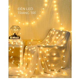 đèn trang trí bóng tròn màu vàng, loại đèn led dây ngôi sao nhỏ sang trọng có thể nhấp nháy khi điều chỉnh