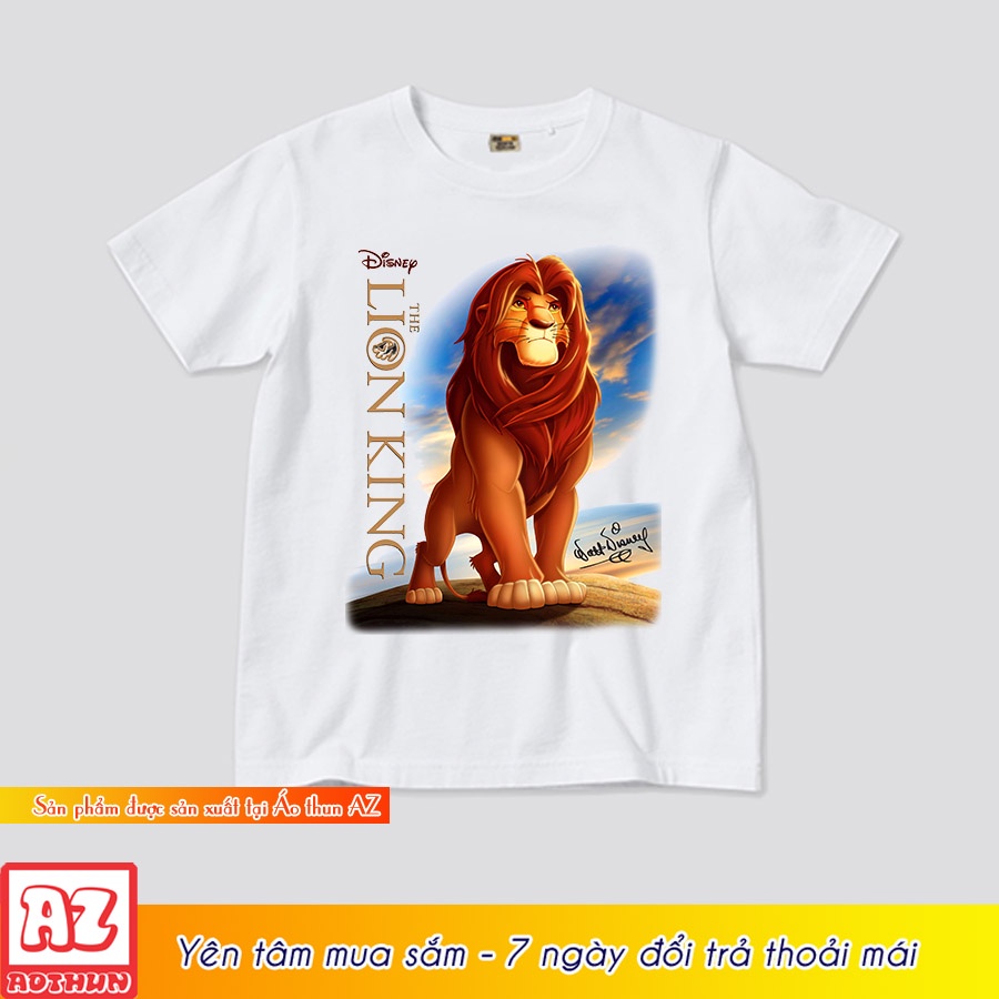 Áo thun in hình Vua Sư Tử Lion King - Form rộng BIGSIZE F2192