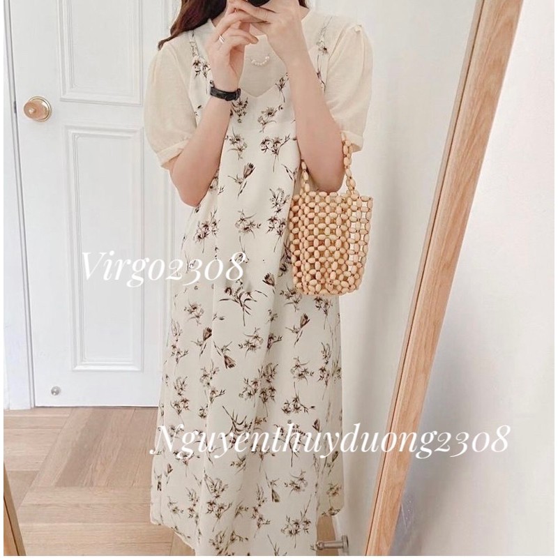 [Ảnh thật/Sẵn]Váy hoa voan lụa 2 dây Hàn quốc siêu xinh/Đầm hoa 2 dây ulzzang | BigBuy360 - bigbuy360.vn