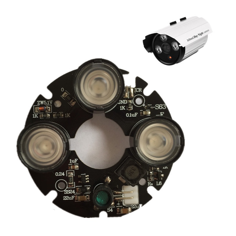 3 bảng đèn LED hồng ngoại 3x IR cho camera CCTV nhìn đêm