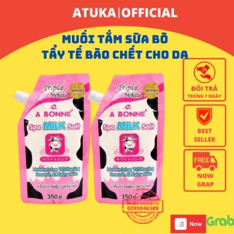 Muối Tắm Sữa Bò Tẩy Tế Bào Da Chết FREESHIP Muối Tắm Bò A Bonne Spa Milk Salt Thái Lan 350gr - RUBY NGUYỄN STORE