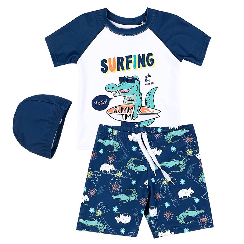 Boys swimwear 2-piece with cute cartoon patterns design