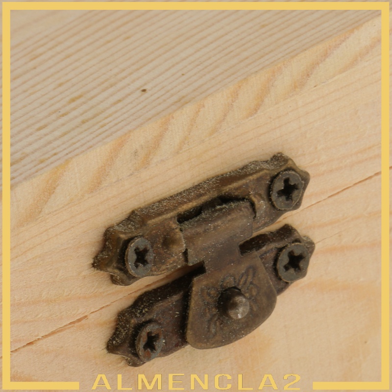 Bộ 2 Hộp Gỗ Hình Vuông Đựng Trang Sức Diy