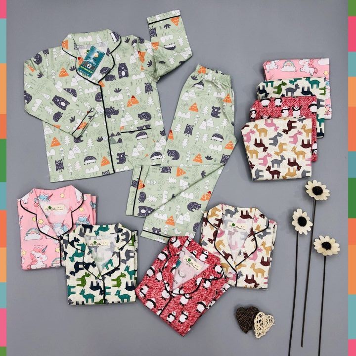 [Siêu Sale - Hàng Lẻ Size] Bộ Pizama Bé Trai, Bé Gái, Size 2-7, Hàng Made In Vn, Chất Vải Thô Xuất Dư Đẹp