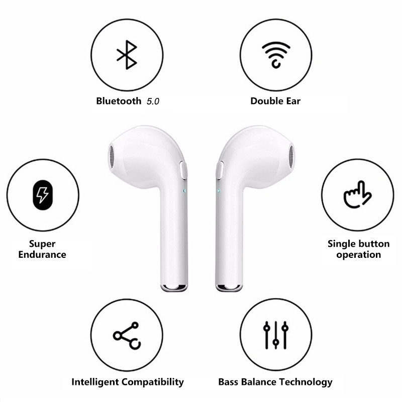 Tai Nghe Bluetooth 5.0 Không Dây I7S Tws Có Mic Dành Cho Điện Thoại Thông Minh Xiaomi Samsung Huawei Lg | BigBuy360 - bigbuy360.vn