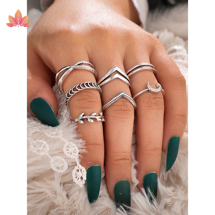 Bộ 7 Nhẫn Hình Mặt Trăng JP5