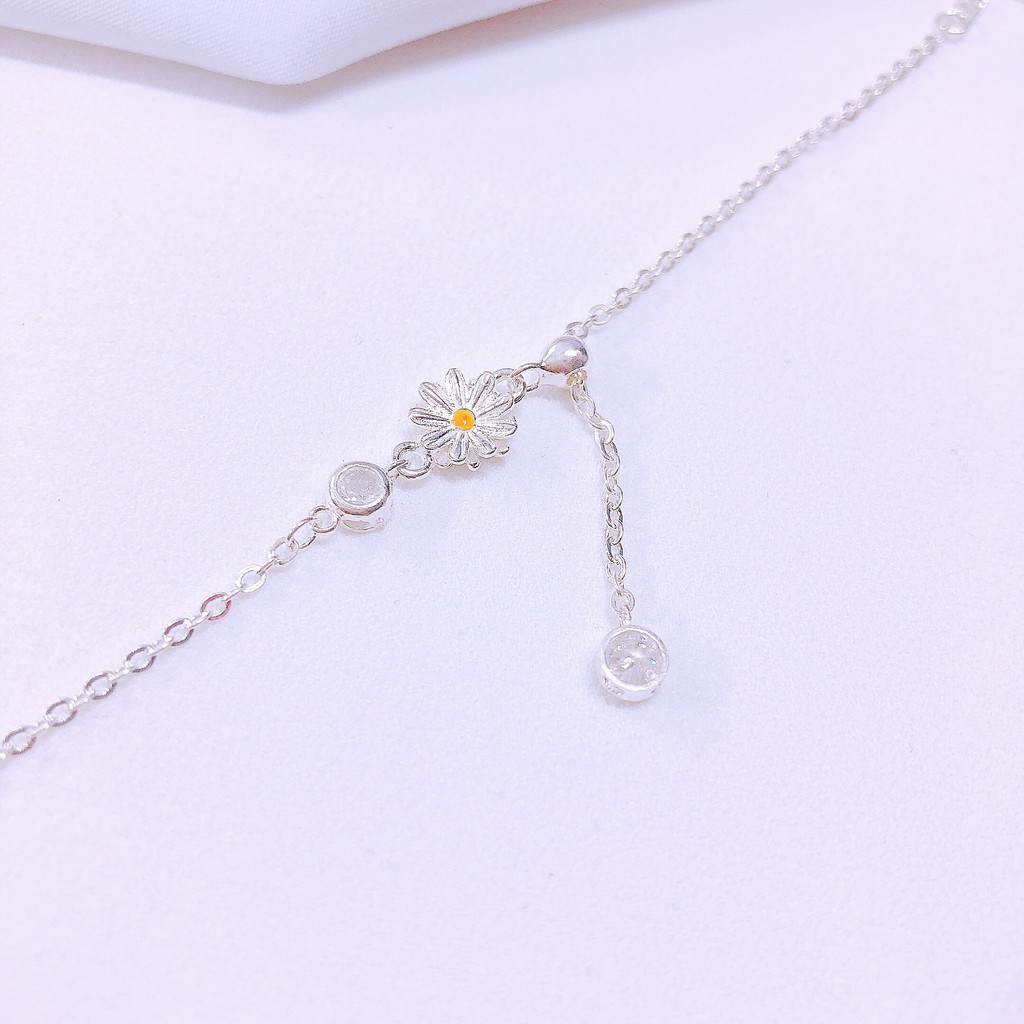 Lắc tay, lắc chân nữ bạc ta cúc họa mi dạng bi rút để điều chỉnh size - Bibi silver - BBS
