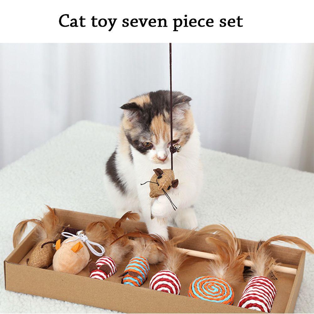 Set 1 7 Đồ Chơi Que Đính Chuột Mini Cho Mèo Cưng