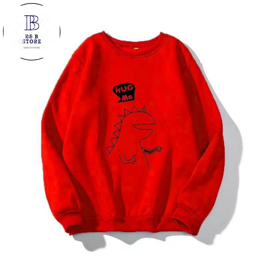 ÁO SWEATER NỈ UNISEX HUG ME FORM RỘNG NAM NỮ LOGO ÁO IN HÌNH RỒNG CON NHIỀU MÀU,ĐỦ SIZE, CỤC ĐẸP
