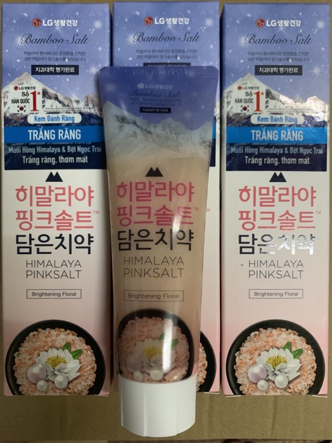 Kem đánh răng Bamboo Salt Muối Hồng Himalaya Làm Trắng Răng 100g( xanh nước)