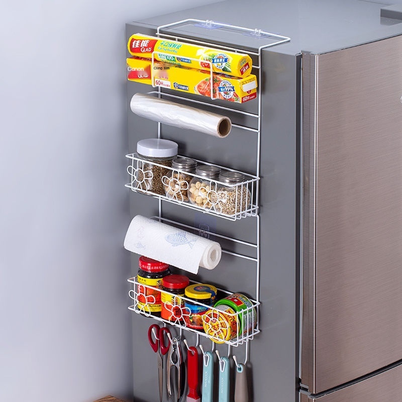 Đa chức năng tủ lạnh móc treo bên lưu trữ kệ nhà bếp túi giữ tươi gia vị treo tủ lạnh kệ lưu trữ