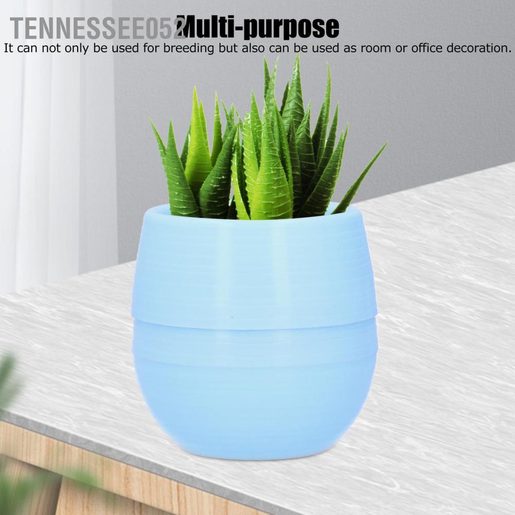 Tennessee052 Mini Round Plastic Plant Flower Pot Garden Home Office Decoration for Planting