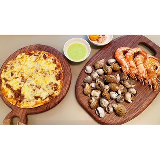 Khay thớt gỗ óc chó Ovan 2 Size