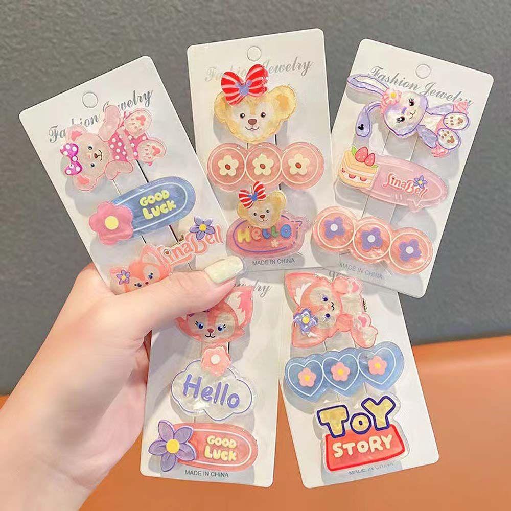 Kẹp Tóc Hình Chú Thỏ / Gấu Dễ Thương Thời Trang Xuân Hè Cho Bé Gái