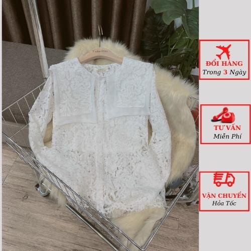 Áo sơ mi ren nữ tiểu thư dài tay ulzzang Hàn Quốc yolo fashion