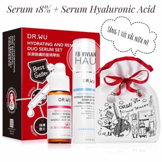 Set Serum Mandelic acid 18% chai 15ml + Serum hyaluronic acid chai 15ml