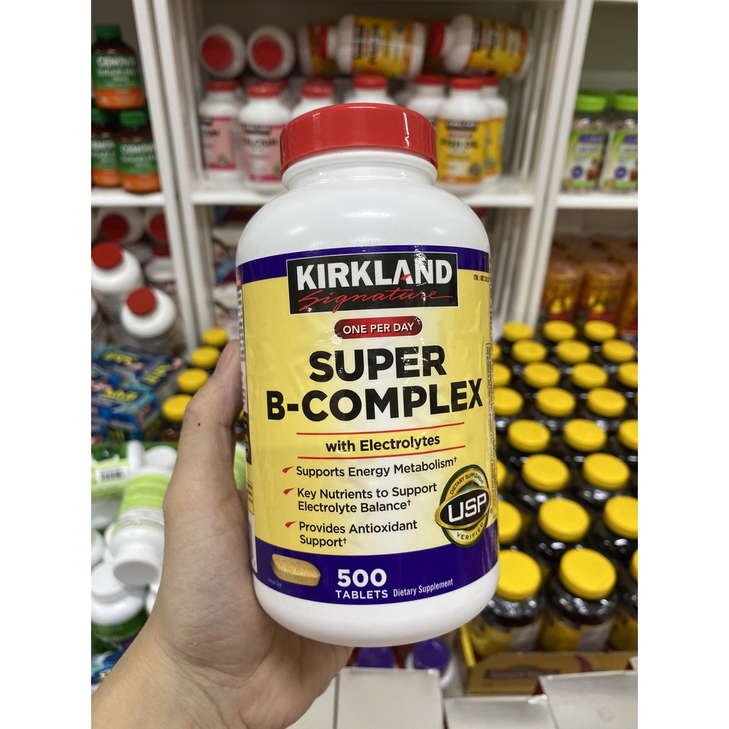 Vitamin B tổng hợp Kirkland Super B-Complex ( 500 viên ) _ NHẬP MỸ 🗽✈️ Chuyển hóa năng lượng, trao đổi chất, hỗ trợ SK