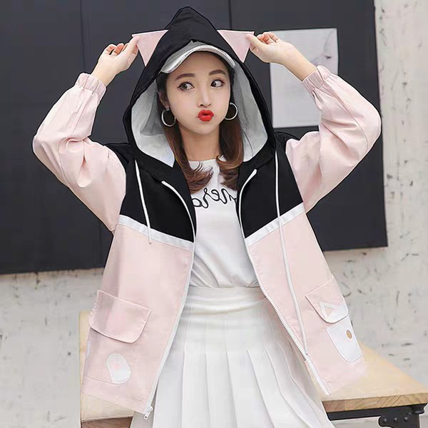 [FREESHIP_50K] Áo khoác dù nữ Mèo Dễ Thương - NL152 | BigBuy360 - bigbuy360.vn