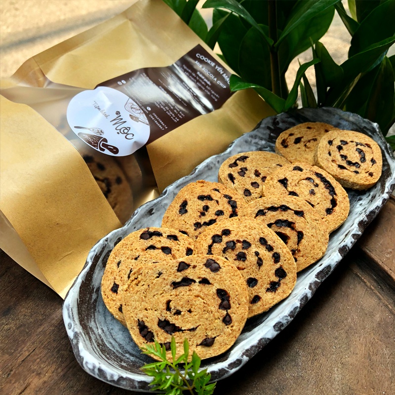 Bánh cookie yến mạch mix socolachip ăn kiêng giảm cân