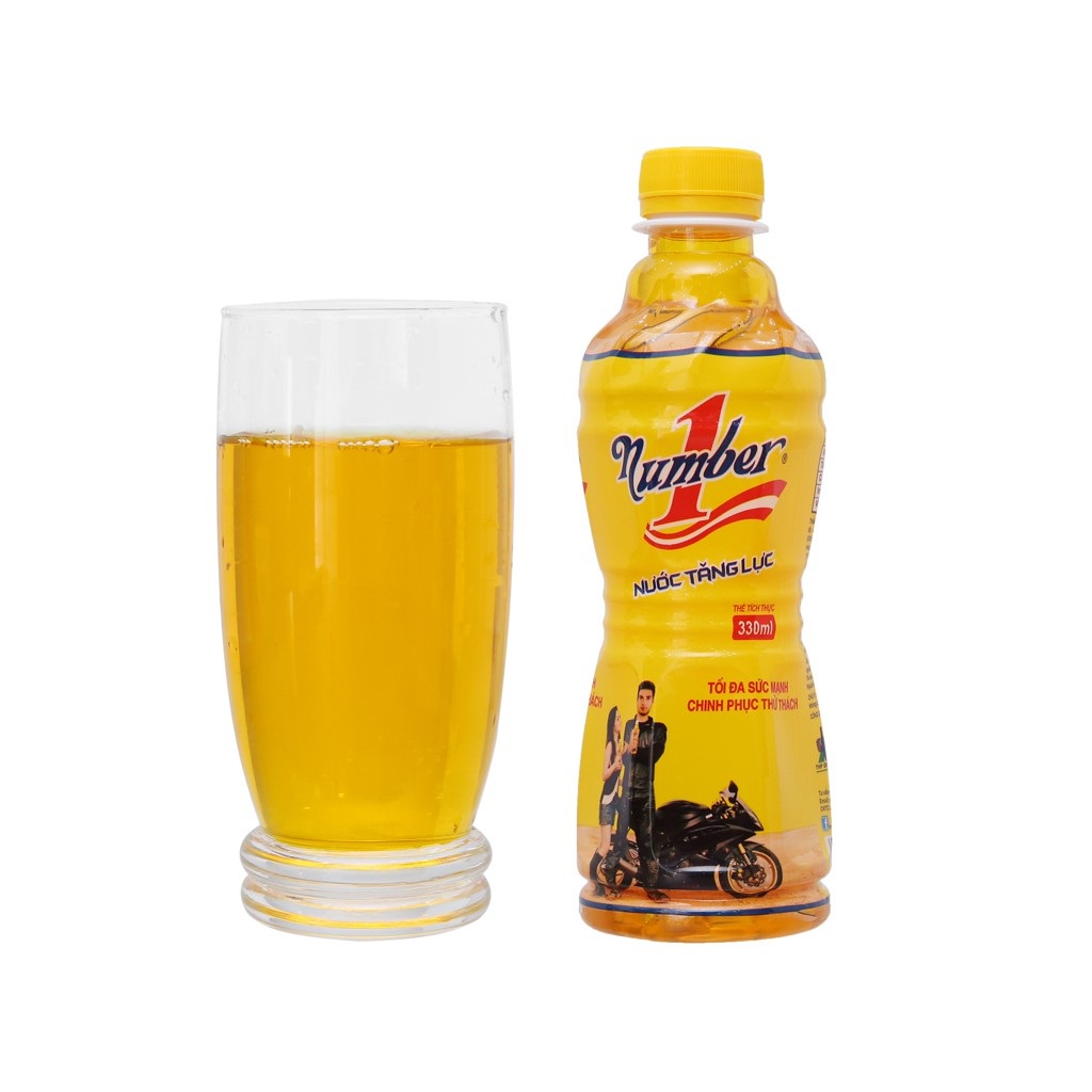 Lốc 6 Chai Nước Tăng Lực Number One - No.1 Energy Drink Chai Nhựa 330ml Date Luôn Mới